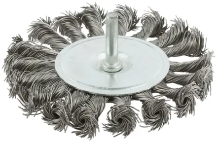 Корд-щетка дисковая для дрели с ворсом из витой проволоки 100 мм "РОСОМАХА" (922100)