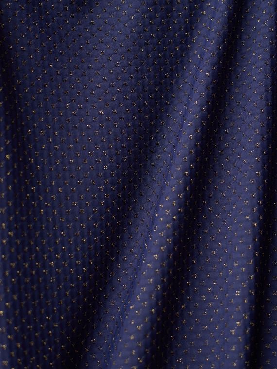 Микрофибра фактурная, жаккард, Турция, т-синий/золото