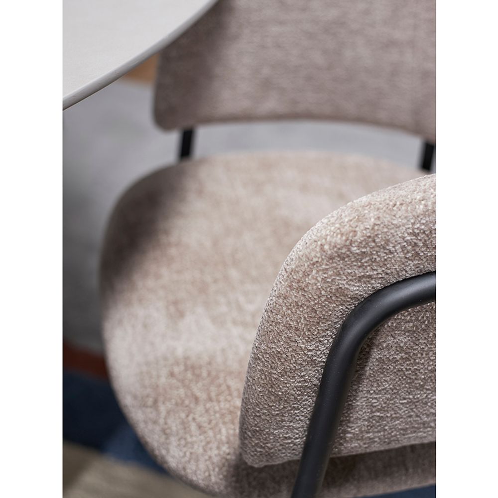 Стул Helning, мягкий шенилл, капучино