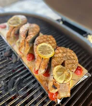 Керамический угольный гриль Primo Oval XL 400 All-in-one, 47x64 см, с ножками и столиками