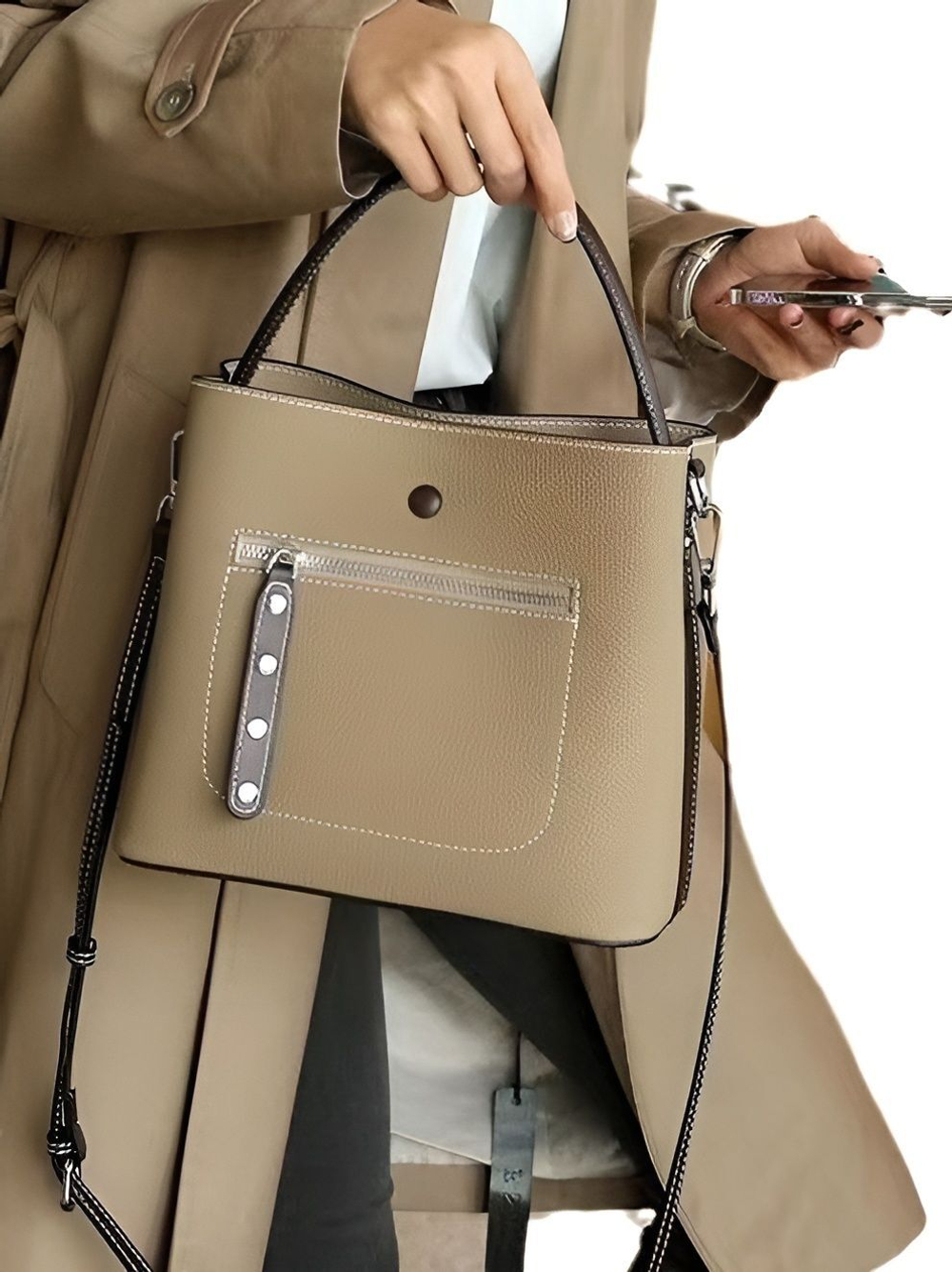 женская сумка на плечо из натуральной кожи