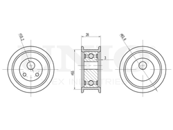 Ролик с натяжителем ремня ГРМ UNIO TNS-10108