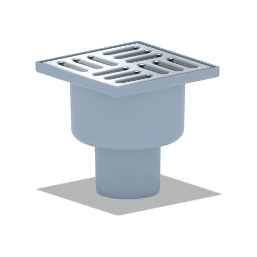 50 трап с вертик. спуском,н/рег решетка 100х100 нерж АНИ пласт TA5202