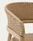 Стул Arinella из акации с натуральной отделкой и бежевой веревкой