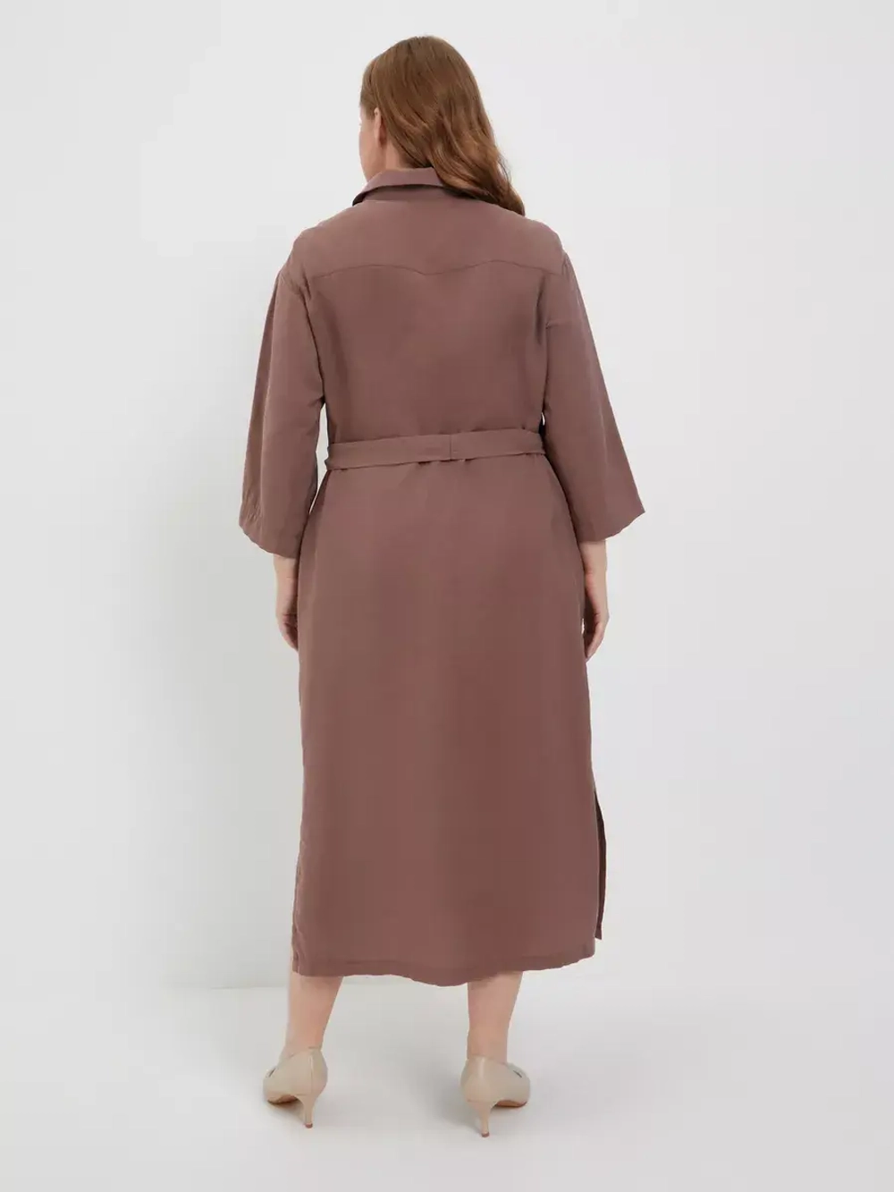 Платье-рубашка с поясом