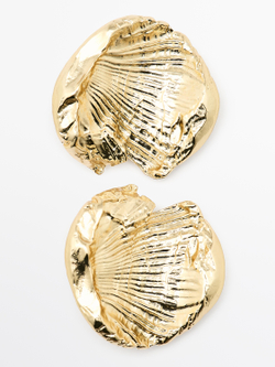 Massimo Dutti Серьги «ископаемые», золотистый