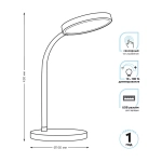 Св-к Gauss LED настольный Qplus GTL503 8W 500lm 4000K 170-265V белый диммируемый GT5031