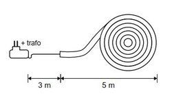 Гирлянда Дюралайт белый  100 LED Luca Lighting