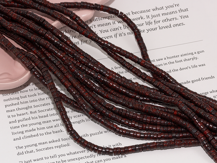 Нить бусин из яшмы 4,5мм ("таблетка")