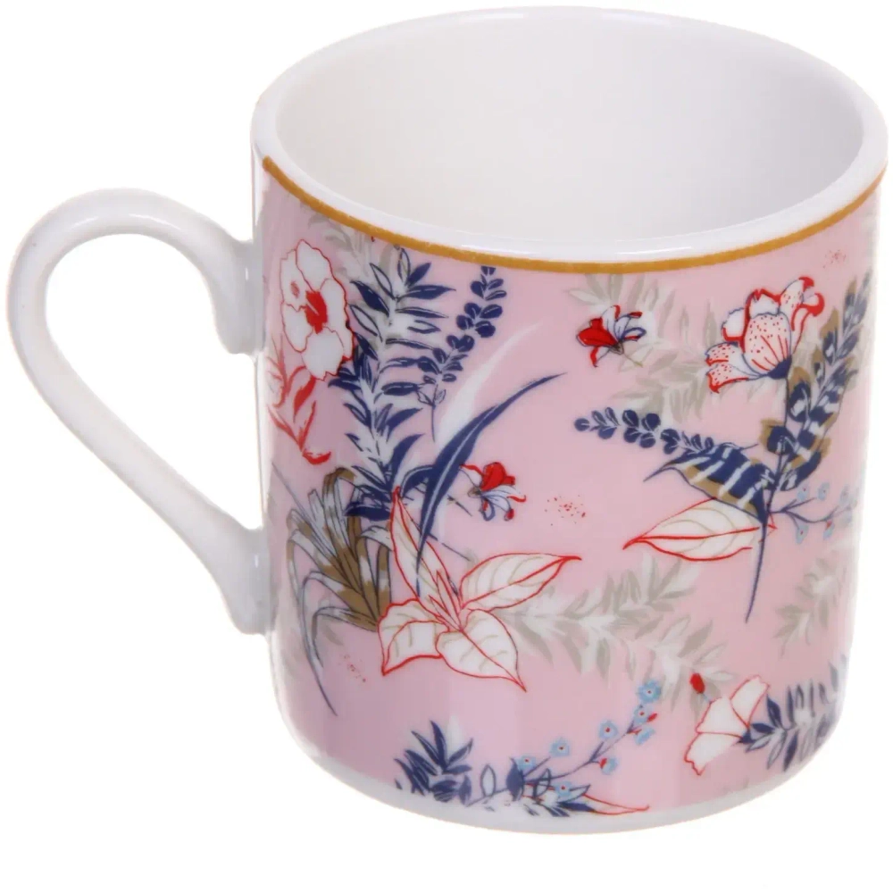 Кофейный набор 12 предметов «Paradise» (6кружек 90мл+6блюдец), розовый