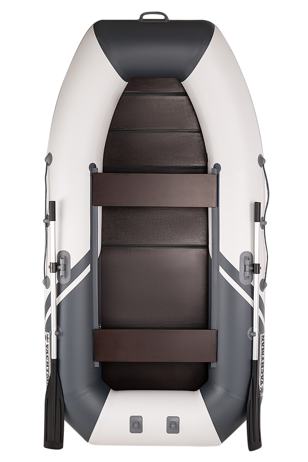 YACHTMAN-260 М (Яхтман) белый-серый (лодка ПВХ с усилением)