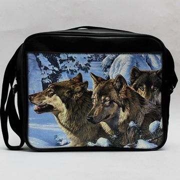 Сумка Три волка на снегу