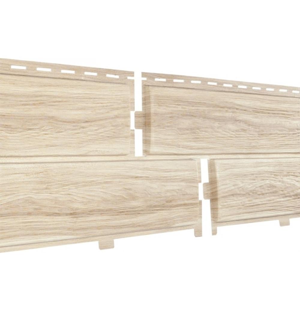 Фасадные панели (Цокольный Сайдинг) Ю-Пласт Хокла Лиственница Светлая