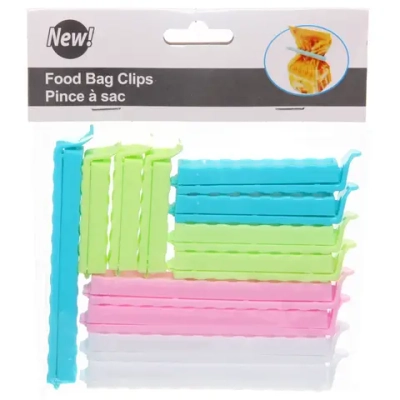 Зажим для пакета «Ассорти» 12шт (4шт*11,5см, 4шт*8см, 3шт*6см, 1шт*12см))