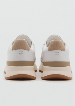 Комбинированные кроссовки из кожи