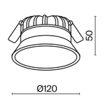 Встраиваемый светильник Technical DL055-12W4K-W