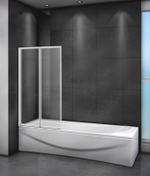 Шторка на ванну Cezares Relax 80 L RELAX-V-2-80/140-P-Bi-L профиль Серый стекло рифленое