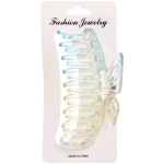 Заколка-краб для волос «Мон Пион», бабочка, микс 6 цветов, 11см (Блистер)