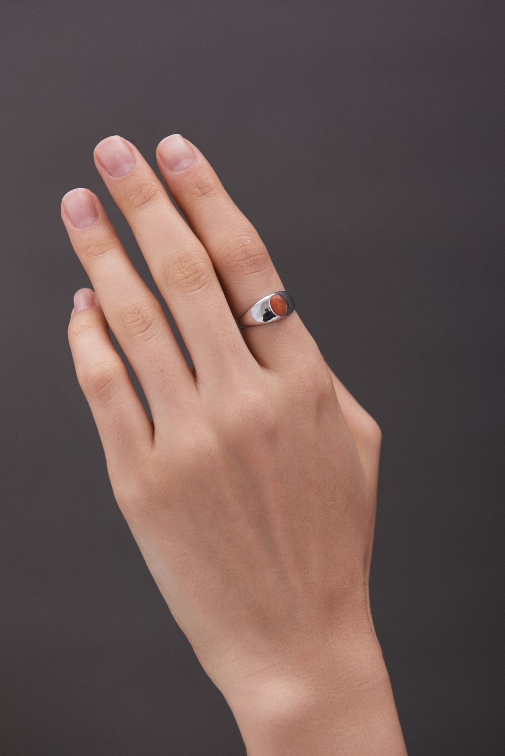 Кольцо Crystal EYE с кораллом