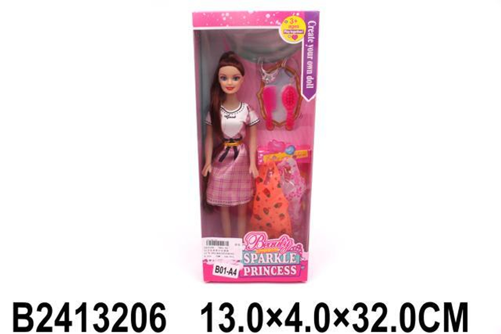 Кукла тип Модель с аксессуарами, коробка B01-A4