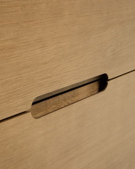 Прикроватная тумбочка Arelida из дуба со светло-коричневой отделкой, 65 x 50 см