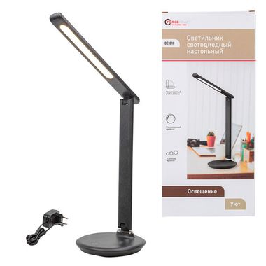 Светильник светодиодный настольный 220В (черный) FORCEKRAFT FK-DE1018
