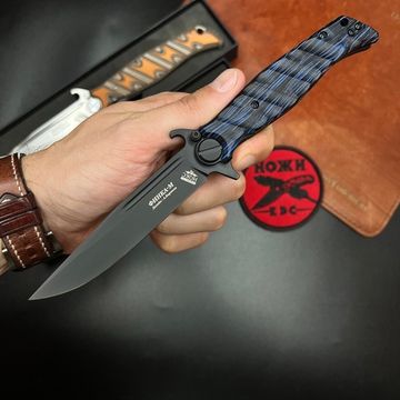 Нож складной НОКС Финка-М - рукоять G10, клинок нитрид титана, сталь D2