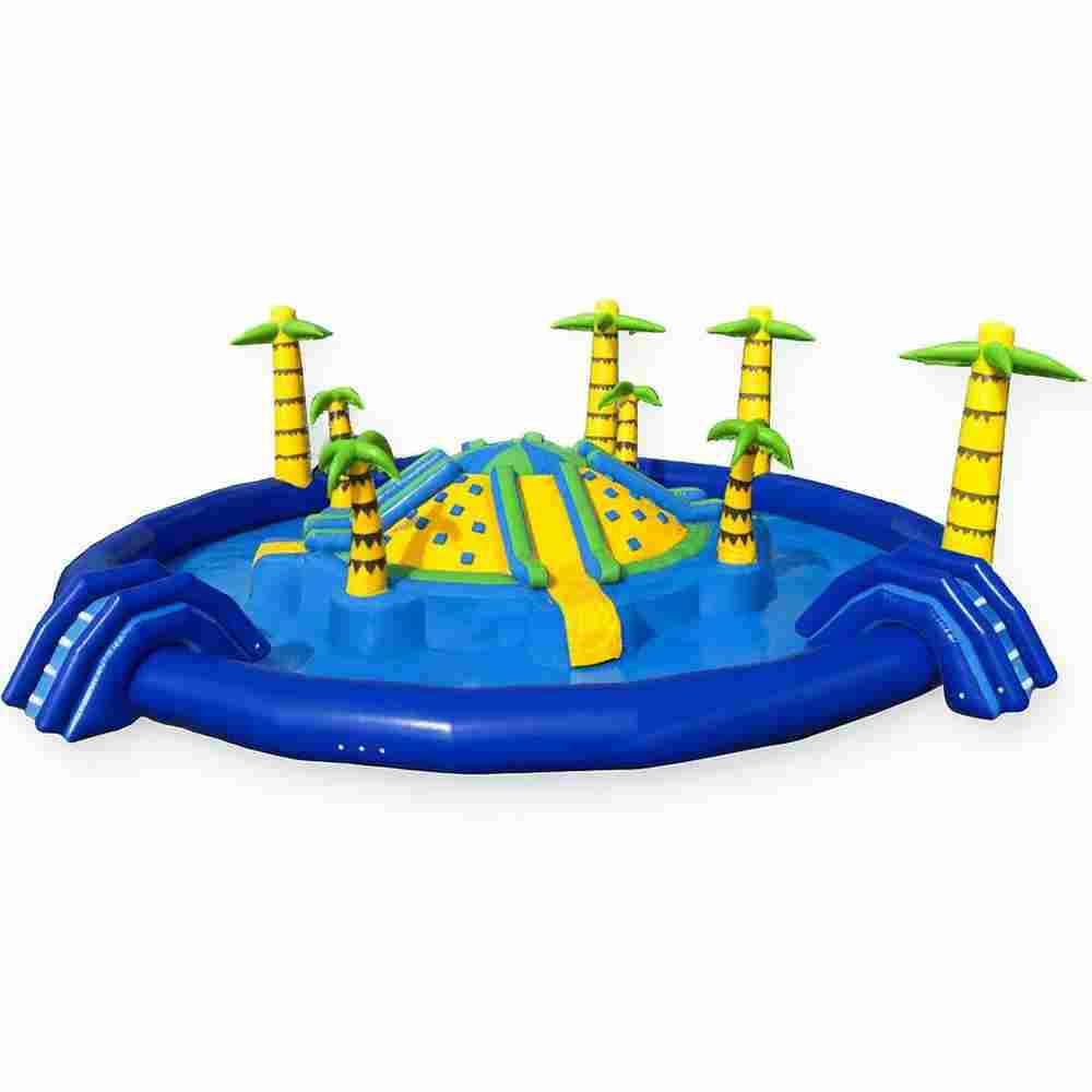Надувной наземный аквапарк «Тропический остров», 15*15*4 м