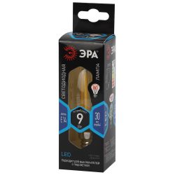 Лампа светодиодная ЭРА F-LED B35-9w-840-E14 Е14 / Е14 9Вт филамент свеча нейтральный белый свет | Филаментные декоративные