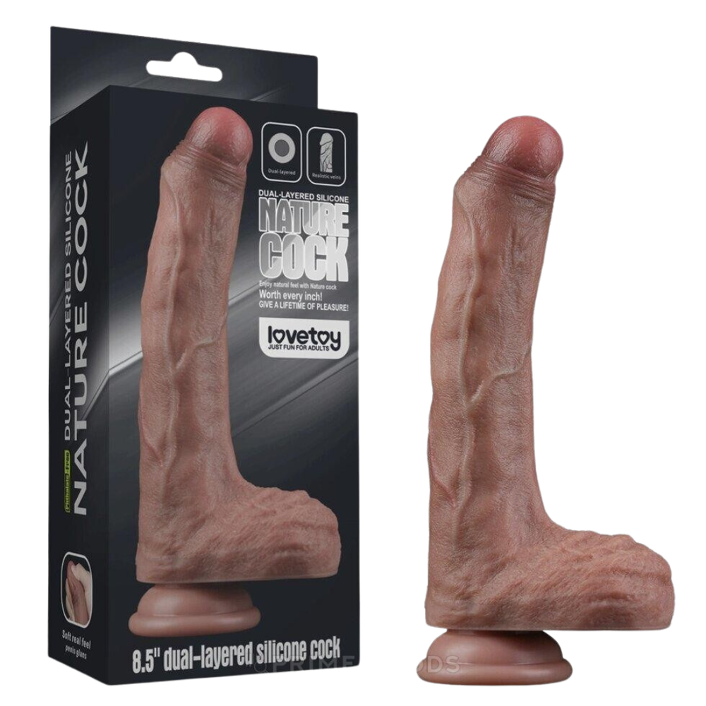 Реалистичный фаллос двуслойный Nature cock (8,5")