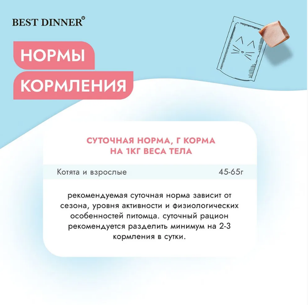 Влажный корм паштет для кошек Best Dinner Vet Profi Gastro Intestinal 0,1кг курица (при заболеваниях ЖКТ). 14 упаковок