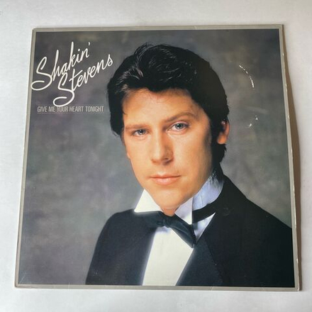 Винтажная виниловая пластинка LP Shakin Stevens Give Me Your Heart Tonight (Нидерланды 1983)