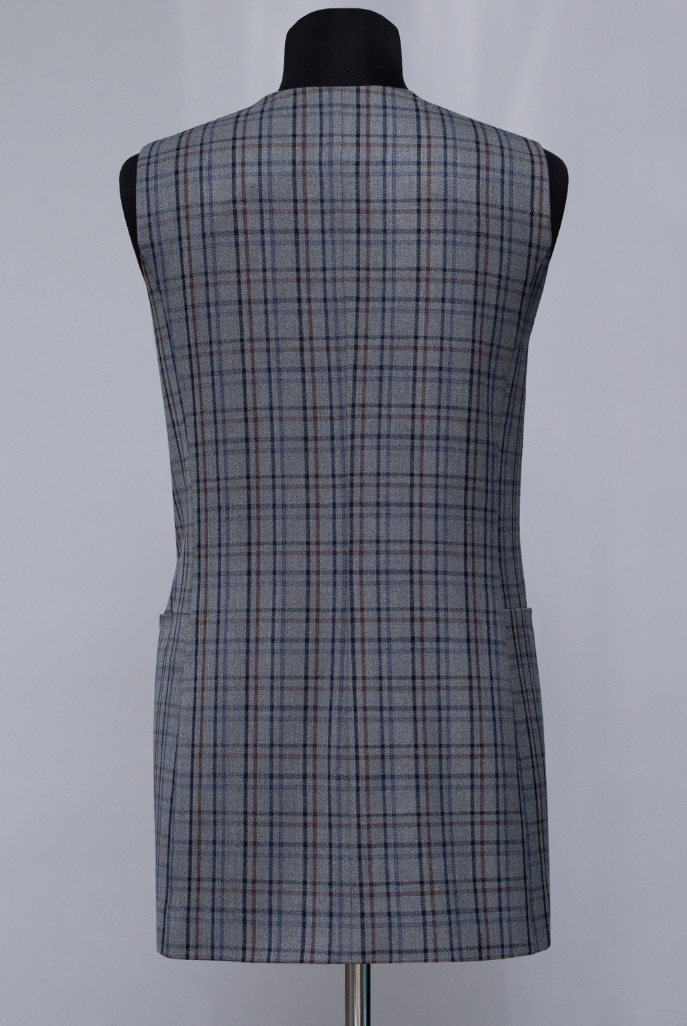 Удлинённый жилет 2980АЕ, клетка #406Кд062980АЕ