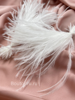 Кисточка-Пучок из белых перьев страуса 15 см
