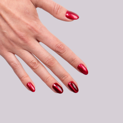 Semilac UV Hybrid Silk Effect - Гибридный лак для ногтей с использованием УФ / СВ-лампы оттенок 467 Red Candle Flash, 7 ml