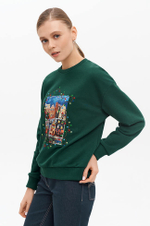 23315 Свитшот женский (зеленый)