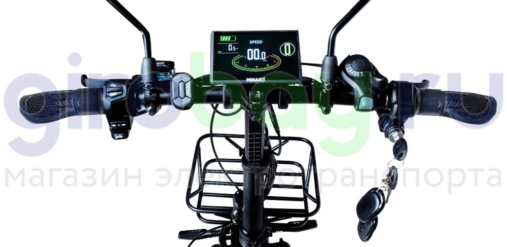 Электровелосипед Minako F11 Pro 2025 года (48V/20Ah) - Синий обод фото №7