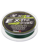 Шнур плетеный для рыбалки Helios Extrasense X4S PE Green 92m 1.2/18LB 0.20mm (HS-ES-X4S-1.2/18LB)