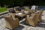 "Неаполь" обеденная группа плетеная из искусственного ротанга, цвет соломенный