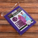 Дождевик-плащ 100 Мкрн 115см «Тайфун» с капюшоном и завязками, на кнопках, фиолетовый ДоброСад