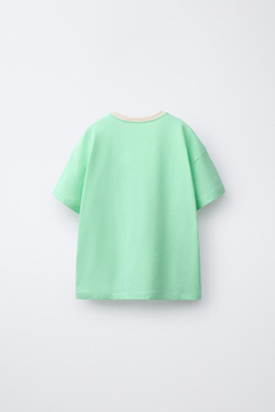 ZARA ОДНОТОННАЯ ПИЖАМА С КАРМАНОМ, ЗЕЛЕНЫЙ