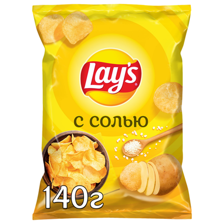 Чипсы картофельные LAY'S С солью 140гр
