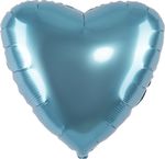 Шар (19''/48 см) Сердце, Сизый, Бохо, 1 шт.