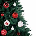 Шары ёлочные НАБОР 40 шт., 8 см/4 см, "Red&White", красные/белые, пластик, ЗОЛОТАЯ СКАЗКА, 592167