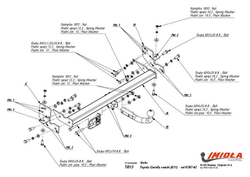 Фаркоп IMIOLA T.013 Toyota Corolla универсал 1997-2002(паспорт и сертификат в комплекте)(без электрики)