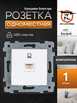 "Аксиома" Механизм розетки низковольтной ПК (компьютерная) скрытой установки РК1-458 Кунцево-Электро