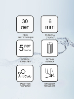 Душевая дверь Ravak Blix Slim BLSDP2-100 X0PMA0300Z1 профиль Черный матовый стекло Transparent