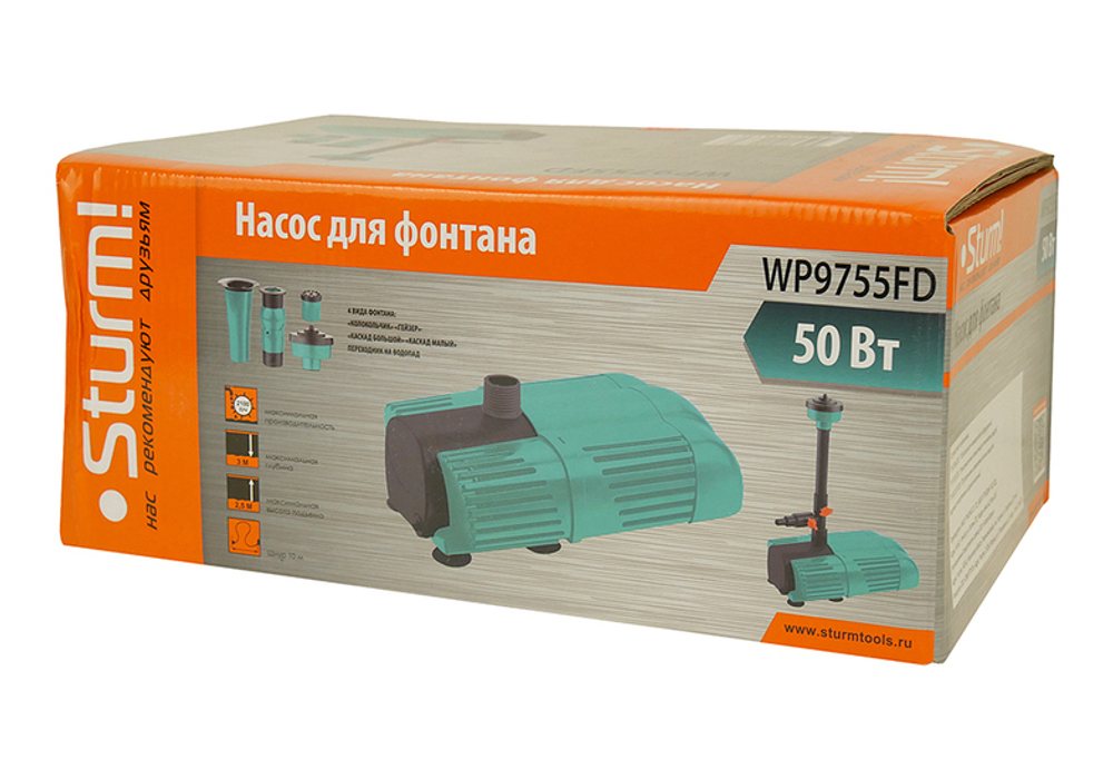 Фонтанный насос Sturm! WP9755FD