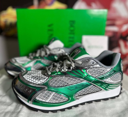 Bottega Veneta Orbit Sneaker Silver Parakeet