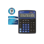 Калькулятор BRAUBERG EXTRA 12р /2 памяти/ (155*206) ЧЕРНО-синий, COLOR-12-BKBU